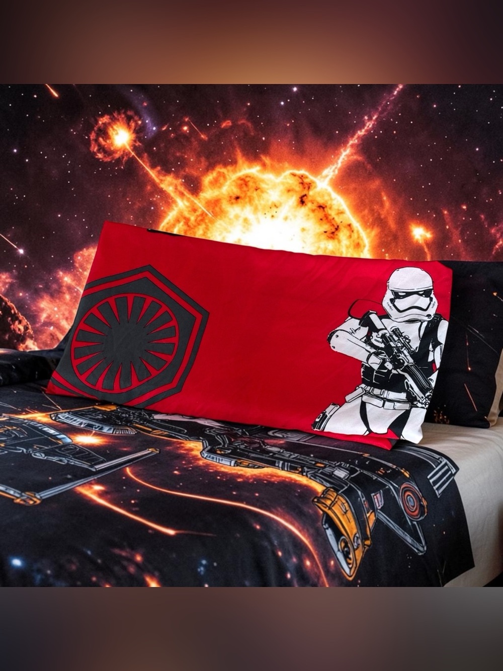 Star Wars VII Force Awakens Full Queen Flat Sheet Kylo Ren Crossguard Lightsaber